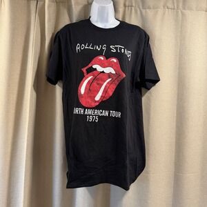NWT Rolling Stones North American Tour 1975‎ Graphic T-Shirt Rock Band Tee